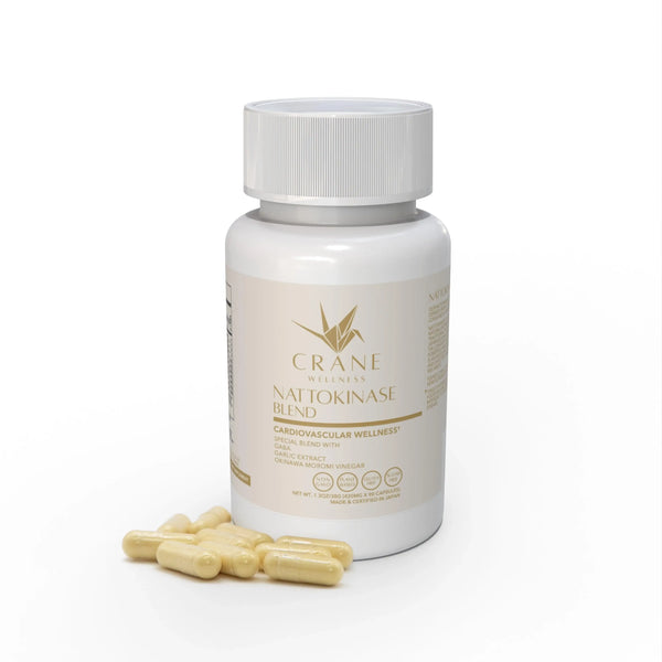 Nattokinase Blend 6,000 FU Cardiovascular Support Capsules - Crane Wellness