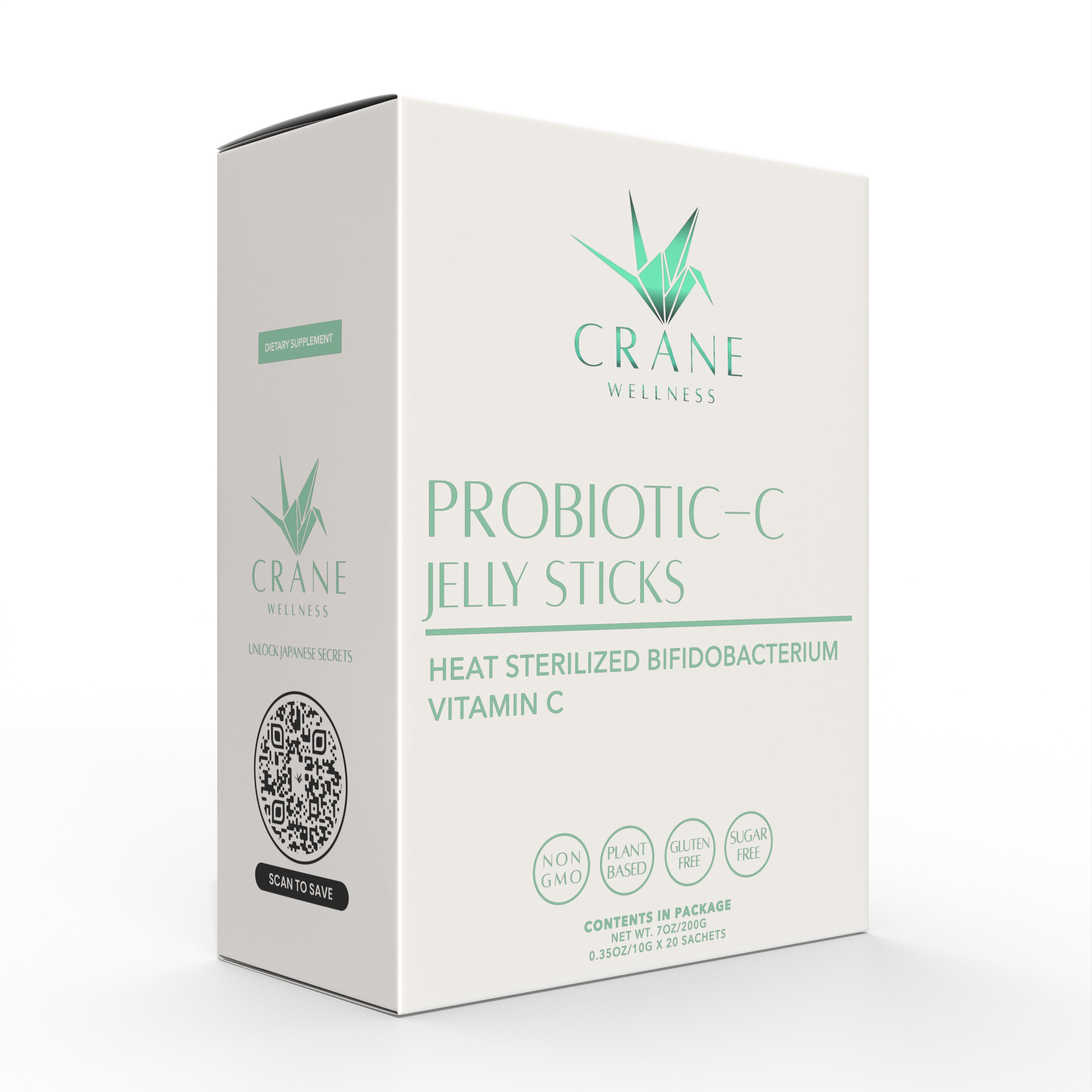 Side angle view of Probiotic C Jelly Stick box