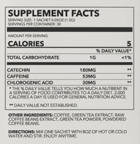 Thumbnail for Closer look at supplement facts of Zen Energy Green Tea and Coffee Blend