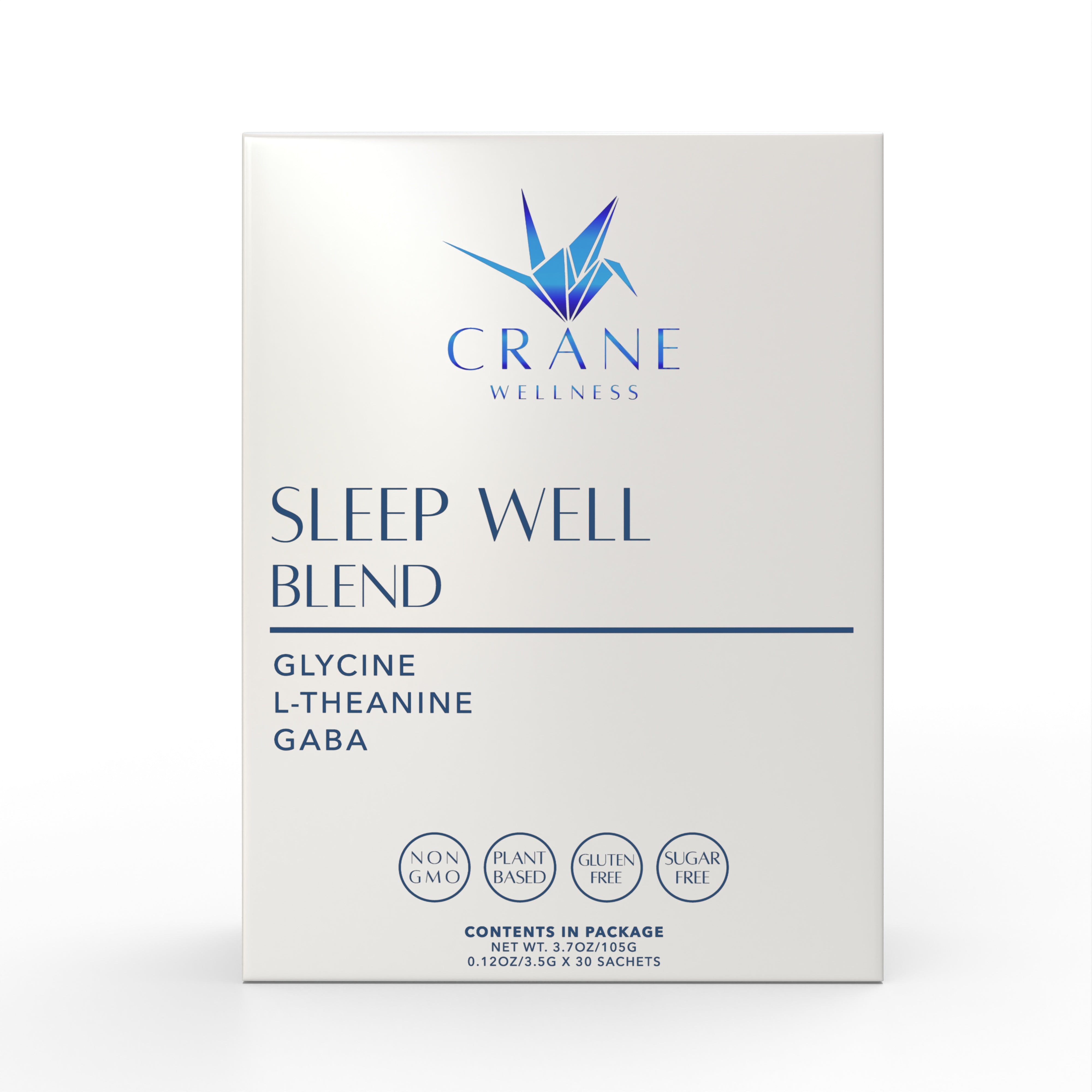 Front of Sleep Well Blend - melation free sleep aid with glycine, l-theanine and gaba.